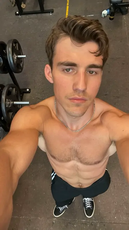 Creator reacting in disbelief at the gym